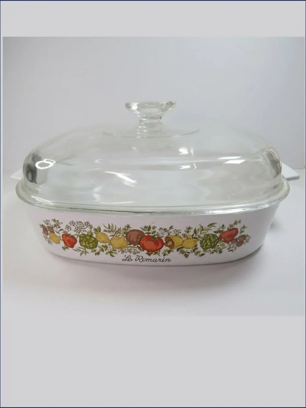 vintage Corning Ware A-10 Casserole Dish 2.5 Qt Spice O' Life Le Romarin w Lid